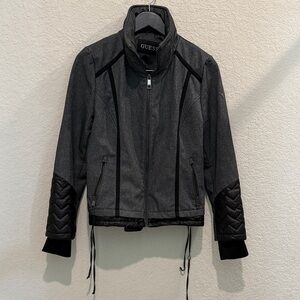 GUESS Charcoal and Black Quilted women’s Jacket  large